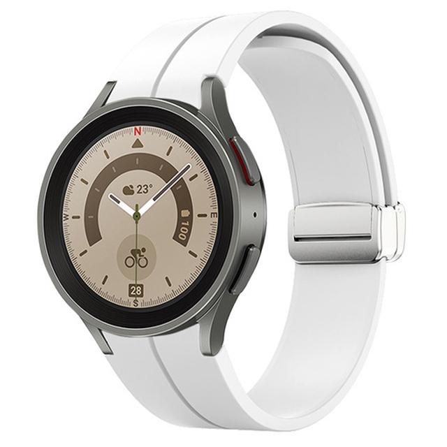 Band for Samsung Watch 7/4/5/6/5 Pro/classic/FE 44mm 40mm Magnetic Silicone Sport No Gaps Bracelet Correa Galaxy Watch 7 Strap