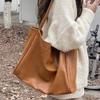 2025 Trendy Women's Large Capacity Korean Tote Bag - Super Soft Retro Style for College & Shopping