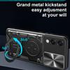 For Samsung Galaxy S25 Edge Case TPU + PC Phone Cover with Kickstand , Slide Lens Window
