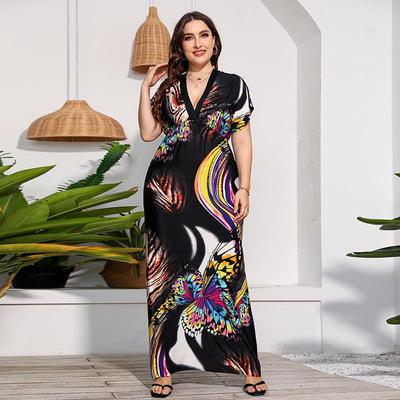 Women's Plus Size Floor-Length Beach Vacation Dress (M-5XL)