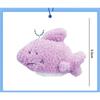 Round Eyes Aquarium Mascotspecies Shark Whale Manta Otter Fluffy Soft Stuffed Plush Toy Ball Chain,Shark Crab Figurine Sea Creature