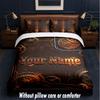 Other Similar Designs Theme Custom Text Or Name 3Pcs Bedding Set,1 Flat Sheet & 2 Pillowcases Personalized Home Bedding