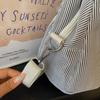 Women's Large Underarm Bag Striped Shoulder Tote Bag