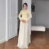 26 Europe, America, Amazon Cross-border Women's Clothing, New Round Neck Button-down Waist Top, High Waist Long Skirt Temperament Set
