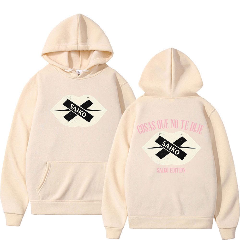 Rapper Saiko Cosas Que No Te Dije Graphic Hoodie Men's Clothing Retro 90s Fashion Classic Long Sleeve Comfort Hooded Sweatshirts