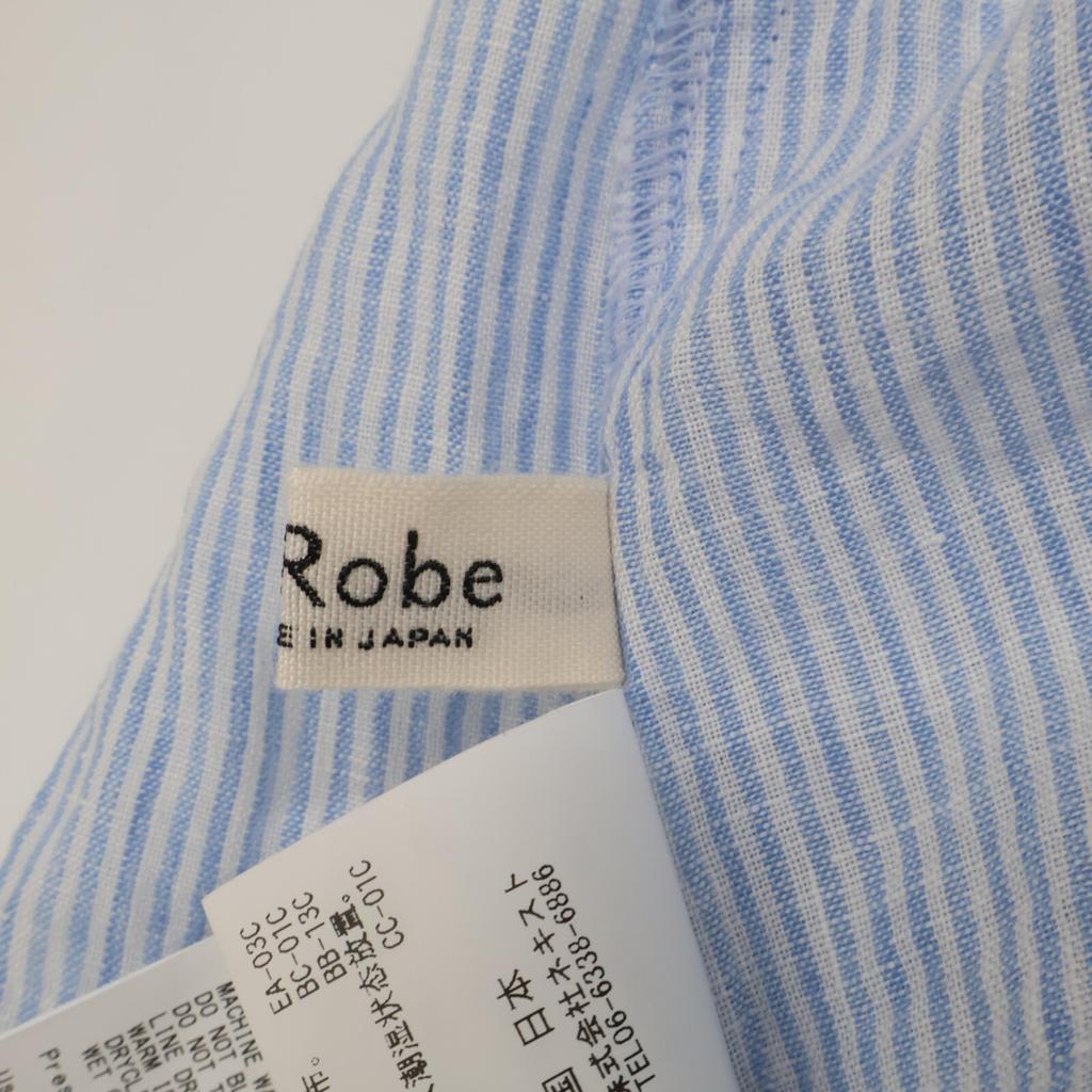 Nest Robe 01243-1140 Blue Deadstock Linen One Piece Dress F blueUsed