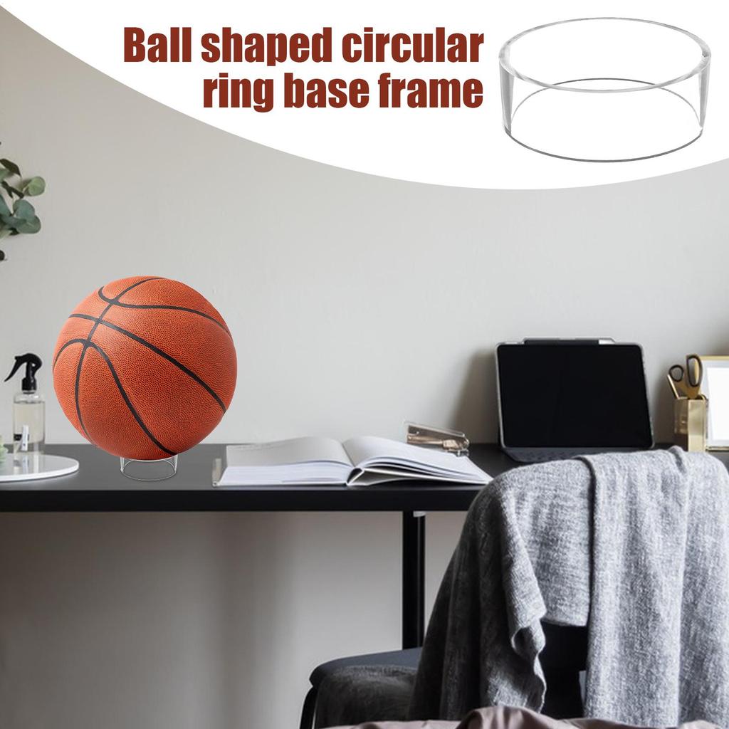 Basketballständer Runder Ring Ballständer zur Präsentation Acryl Fußballständer Ballhalter für Fußball Basketball Fußball