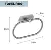 304 Stainless Steel Punch-Free Bathroom Set: Towel Rack, Tissue Holder, Robe & Hat Hook (4 Pieces)