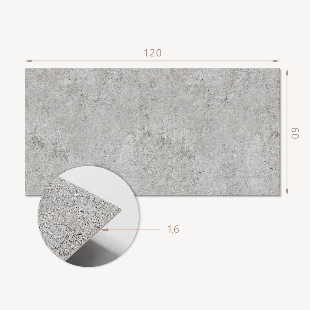 Panel Samoprzylepny Z Grafiką Do Jadalni Pcv 120X60 Cm Tekstura Surowego Betonu