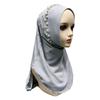 Elastic Fit Women Turban Cap Pull On Pull On Head Wrap Gift Idea Beaded Hijab Scarf  Muslim Women