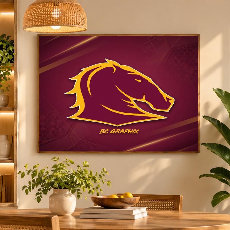 5D Diamond Painting Brisbane Broncos DIY Full Drill Diamond Art Kit Home Decoration