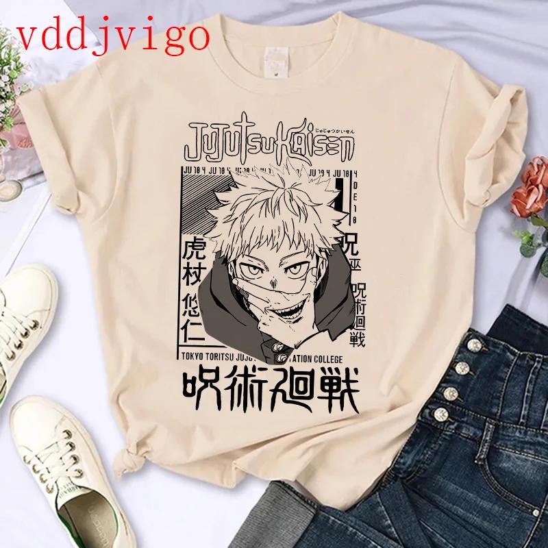 Streetwear Tshirt Japanese Anime Tshirt Jujutsu Kaisen Gojo Satoru Yuji Itadori Unisexga T Shirt Top Tees Clothes Y2k 90s