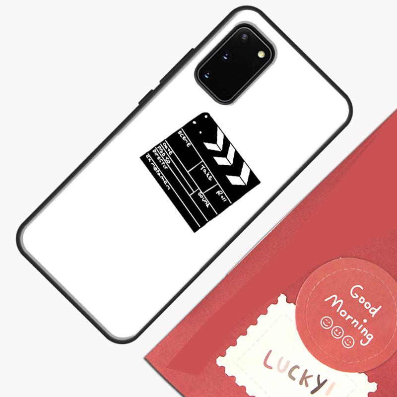 Cute Film Movie Clapper Board Phone Case For Samsung Galaxy S25 S26 Ultra S20 S21 S22 S23 S24 Plus S9 S10 S25 FE Cover Shell
