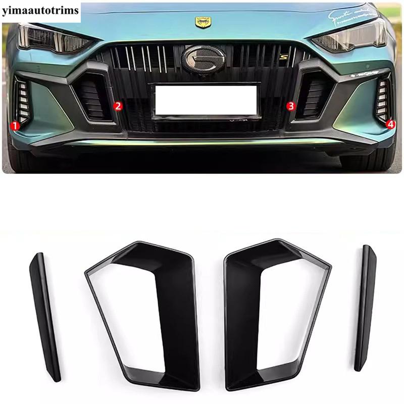 Front Bumper Fog Lamp Light Eyebrow Air Inlet Decor Cover Trim For GAC Trumpchi Empow  - 2025 Black Accessories Exterior Kit