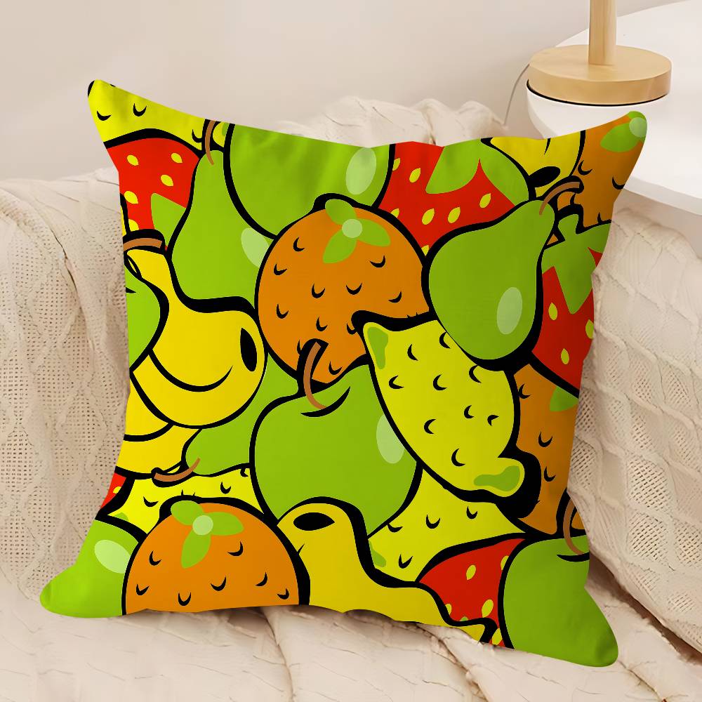 Art Fruit Pillow Gift Home Office Decoration Pillow Bedroom Sofa Car Cushion CoverPillow Case