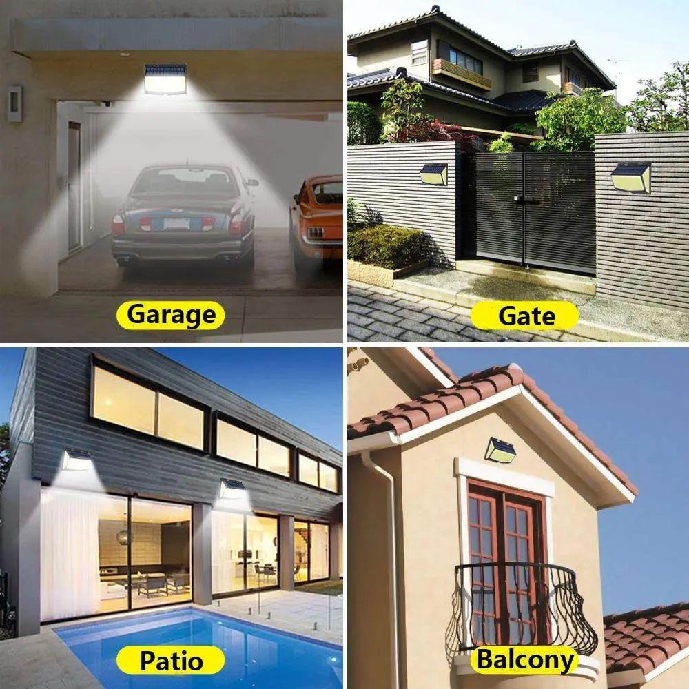 248 LED Outdoor Solar Power Lights Motion Sensor 3 Modes Waterproof Security Flood Lights for Pathway Garden Garage Lamp