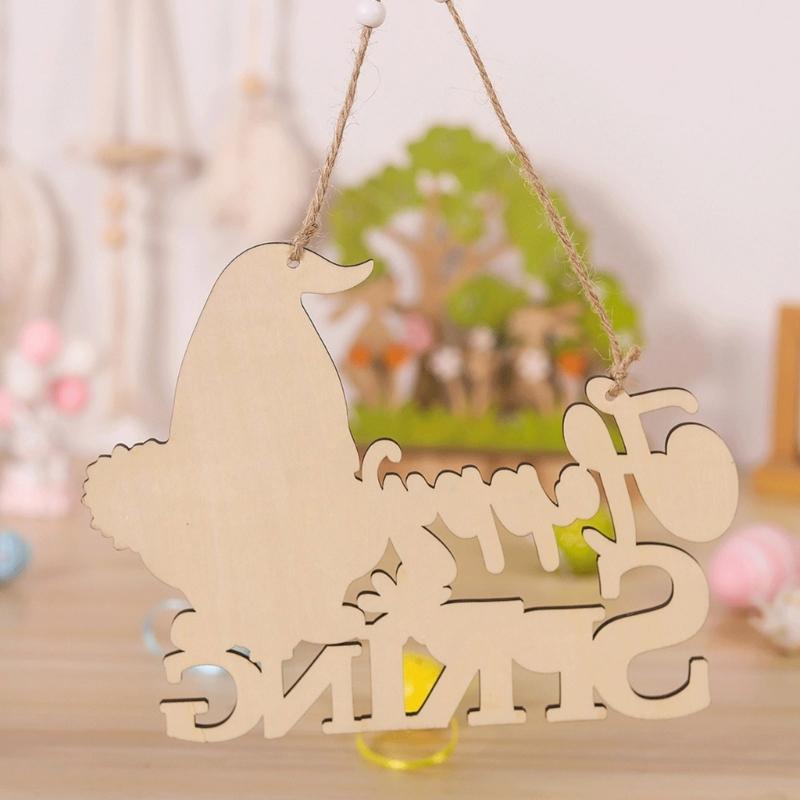 Easters Wood Hanging Sign Easters Wood Wreath Sign Happy Easters/Spring Door Sign Plaque for Front Door Wall Decors