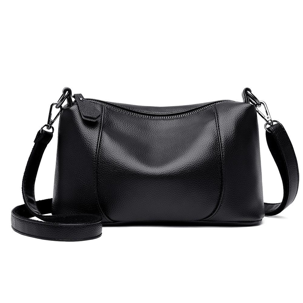 Soft Leather Mom Bag Women's 2025 New Fashion and Versatile Casual Bag One-shoulder Crossbody Bag Women's Hand-held Underarm Bag