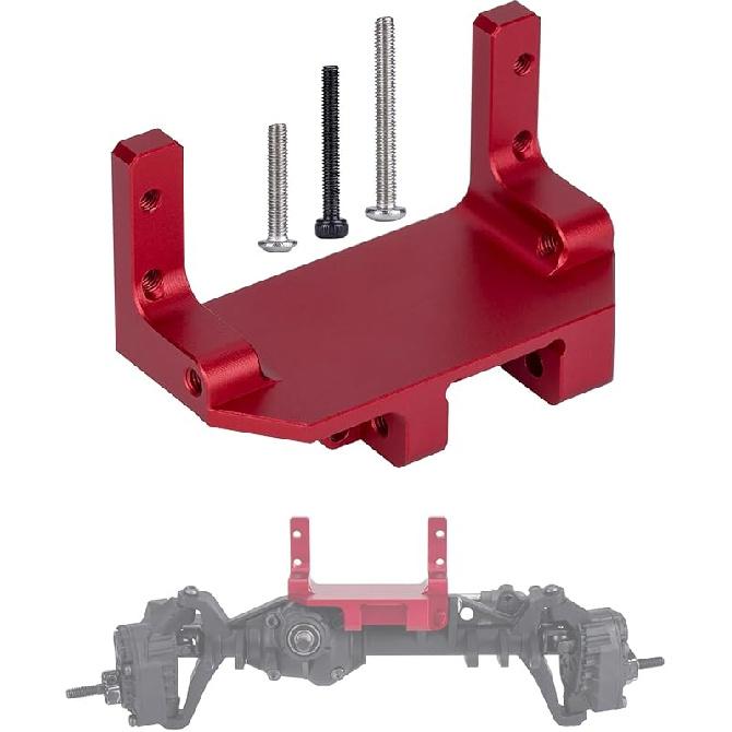 SCX10 III Servo Mount, Aluminum AR45P Portal Mount 4-Link Suspension for 1/10 RC Crawler Axial SCX10 III Sevro On Axle Mount Upgrades (Black)