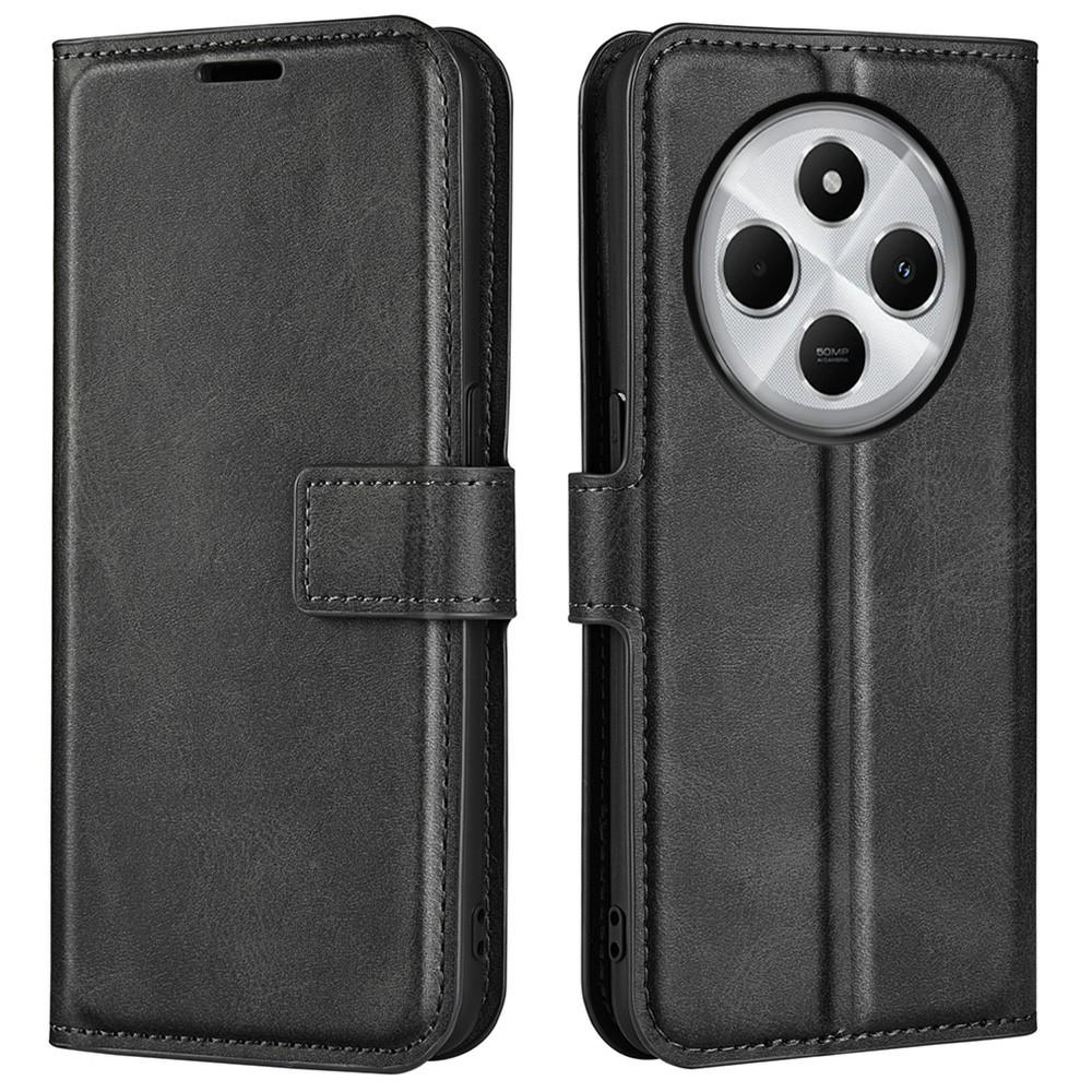 For Xiaomi Poco C75 4G/Redmi 14R 5G/14C 4G Stand Case Anti-Scratch Calf Texture Leather Phone Cover