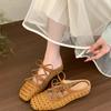 Sommer Überzehen-Web Damen Hausschuhe Elegant Bequem Slipper Slingback Mules Pantoletten Schuhe