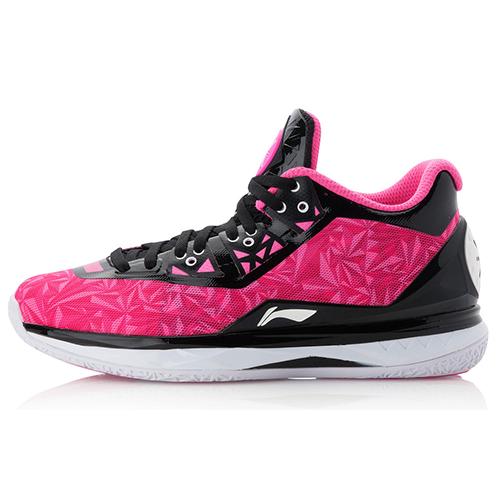 Li Ning WOW 4 Mid top Basketball Shoes Mens Pink Black ABAL037-23 40 розовый/чёрный
