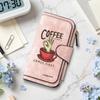 Coffee Pattern Long Wallet Portable Stylish Card Case Casual Daily Coin Purse
