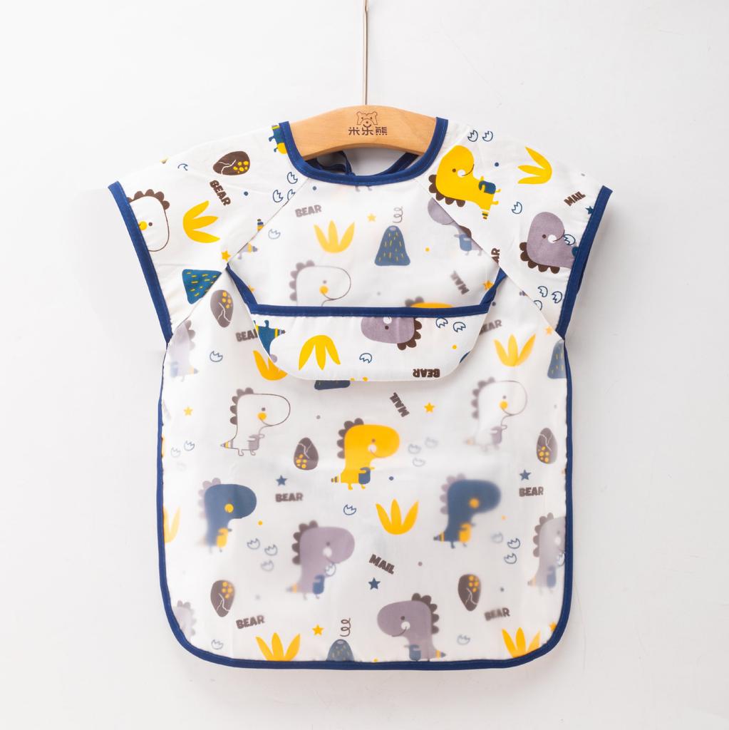 0-1Jahre Niedliche Cartoon Baby Lätzchen Wasserdicht Säugling Essen Kinder Zeichnen Ärmellos Baby Bandana Lätzchen Weiches Baby Lätzchen Mahlzeit Spucktuch