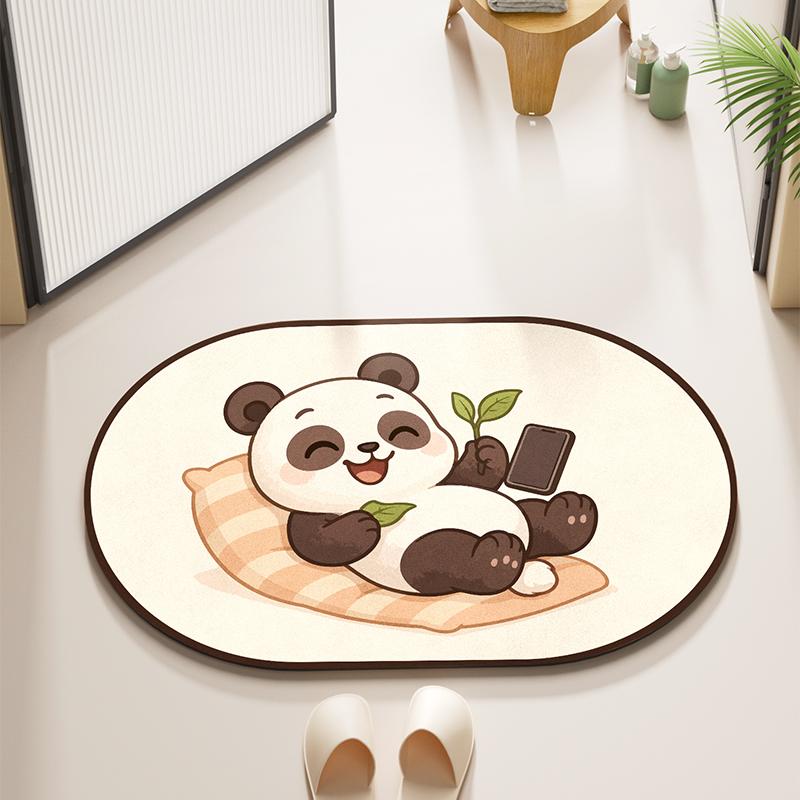 

Мультяшный Диатомовый Абсорбирующий Коврик для Пола Ванная Туалет Ванная Входная Дверь Купание Нескользящий Коврик для Ног Ковер W 40x60cm15.7x23.6in