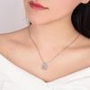 Micro-Pavé Diamond Necklace: Women's Trendy Clavicle Chain with Minimalist Pendant - Perfect Gift for Influencers, Hip-Hop Style, or Christmas.