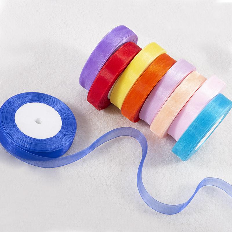 1.2-4cm (45meters/roll) Satin Edge Ribbon Organza Ribbon for Bow Wedding Christmas Party Decoration Handmade DIY Wrapping Crafts
