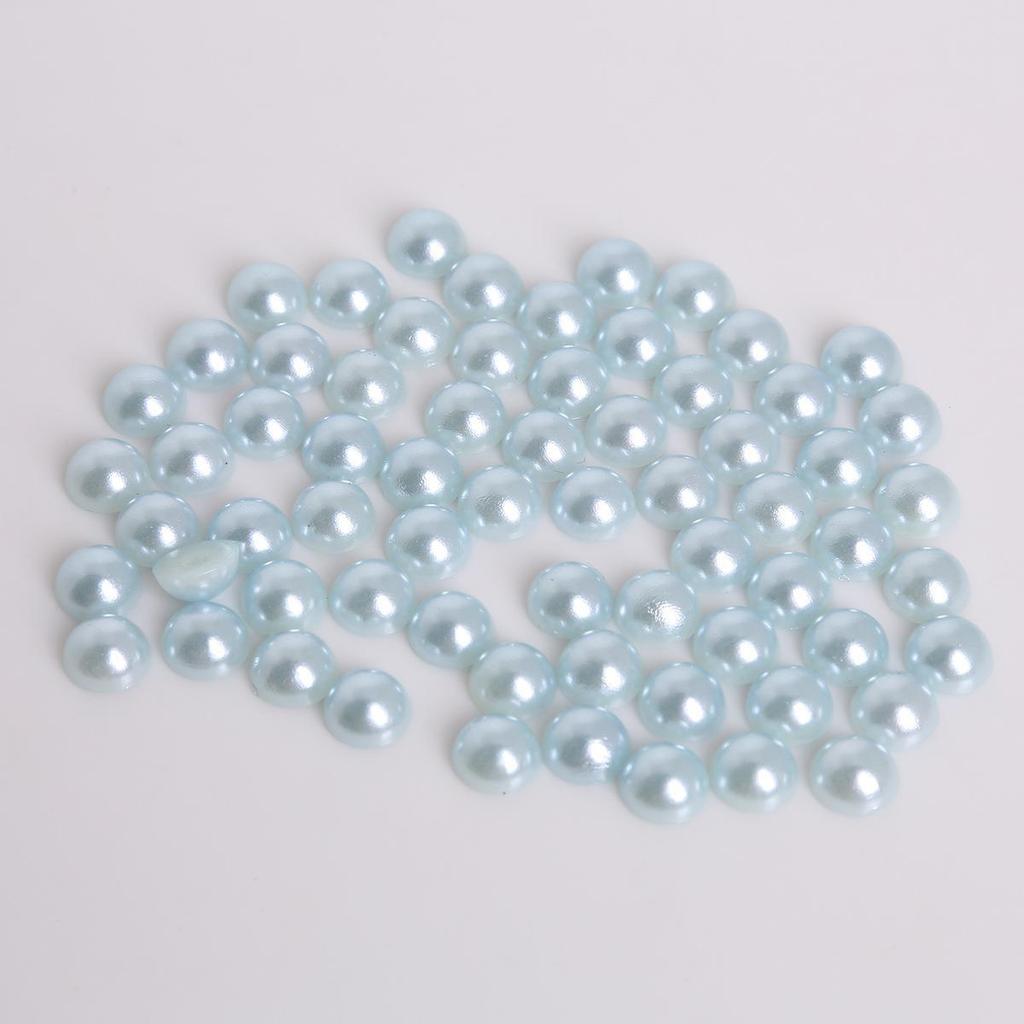 DIY Pearl Hair Bow Accessories: Half-Sided ABS Imitation Pearls & Flat-Bottom Colored Beads