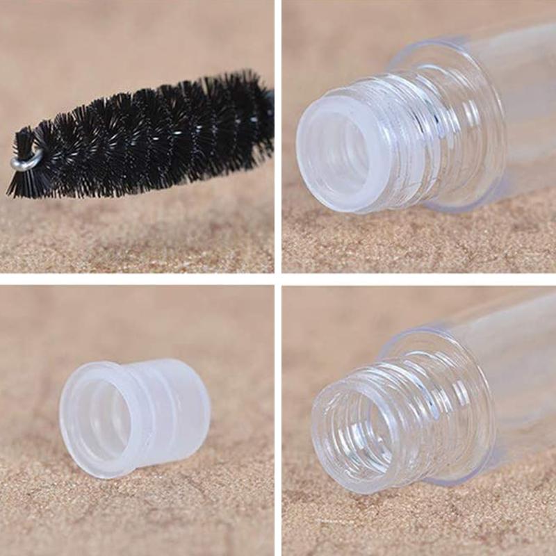 Transparentní prázdná tubička na řasenku Multifunkční nádobka na krém na řasy s hůlkou na líčení řas