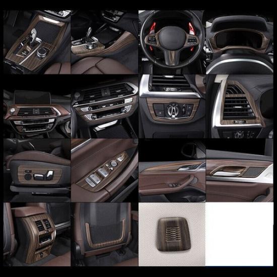 Peach Wood Grain For BMW X3 G01 X4 G02 18-21 Car Roof Microphone Horn Cover Trim