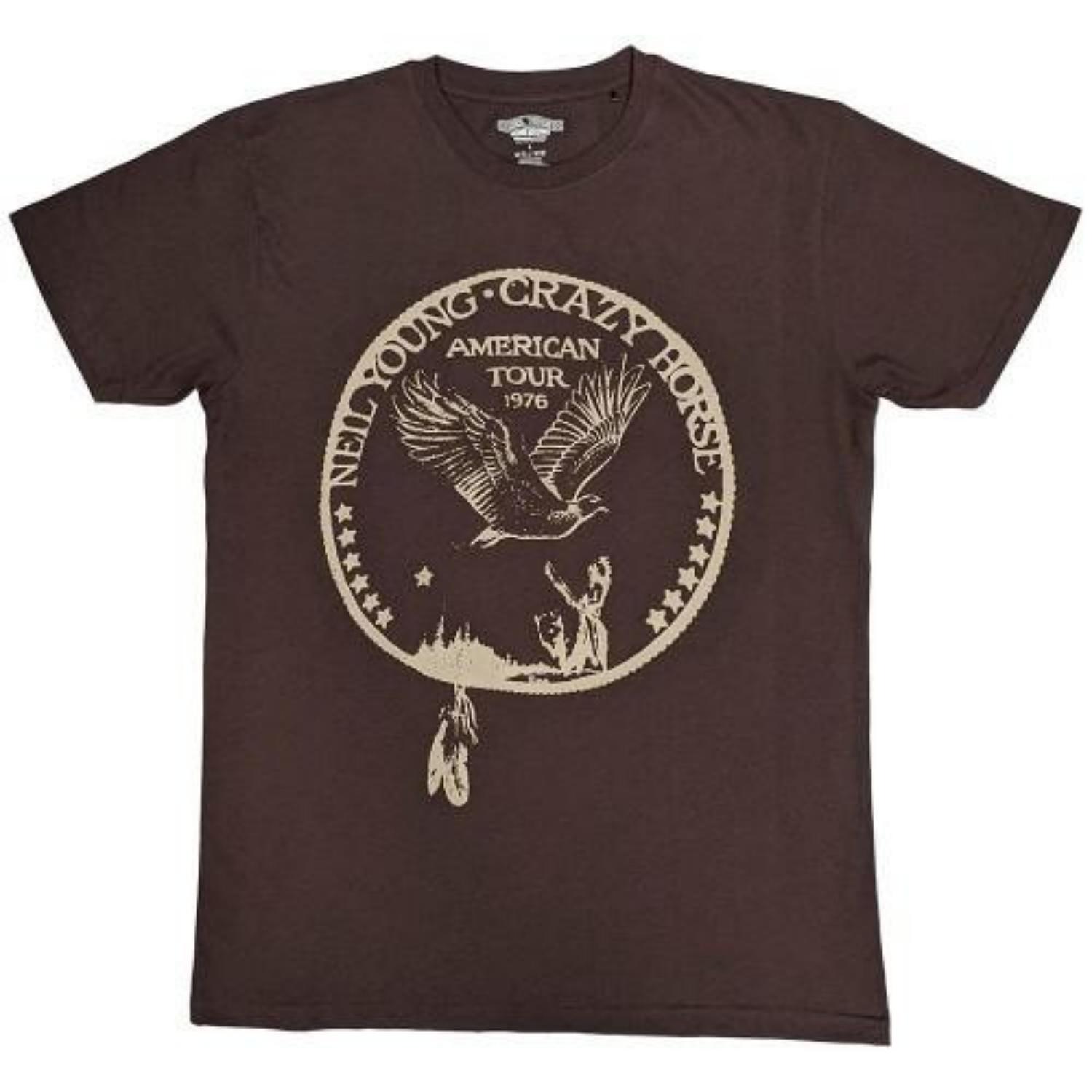 

Neil Young Unisex Adult Tour Â´76 Seal T-Shirt S разноцветный