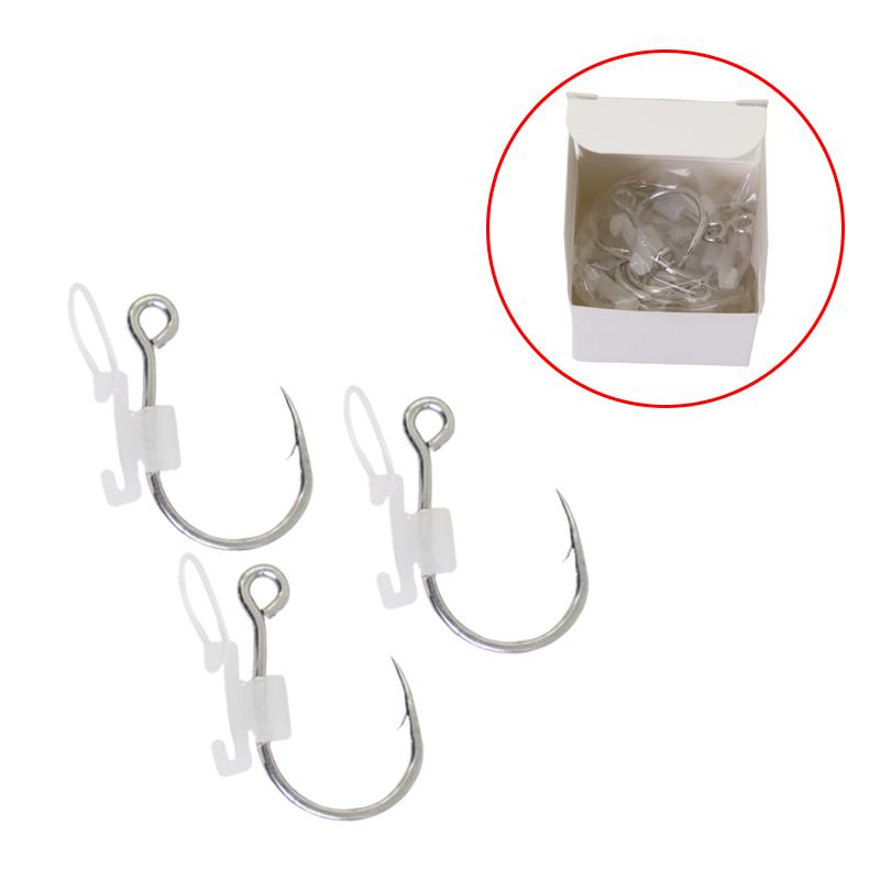 5/10Pcs Luminous Live Shrimp Fixing Hook Metal Barbed Freshwater Saltwater Catfish Bass Fishing Hook Fishing Accessories