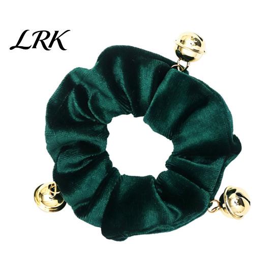 Christmas Gift for Girls Velvet Hair Scrunchies with Bells, Elastic Ties Women Girls, Retro Holiday Ponytail Holders Winter Festive Hairstyles Red or