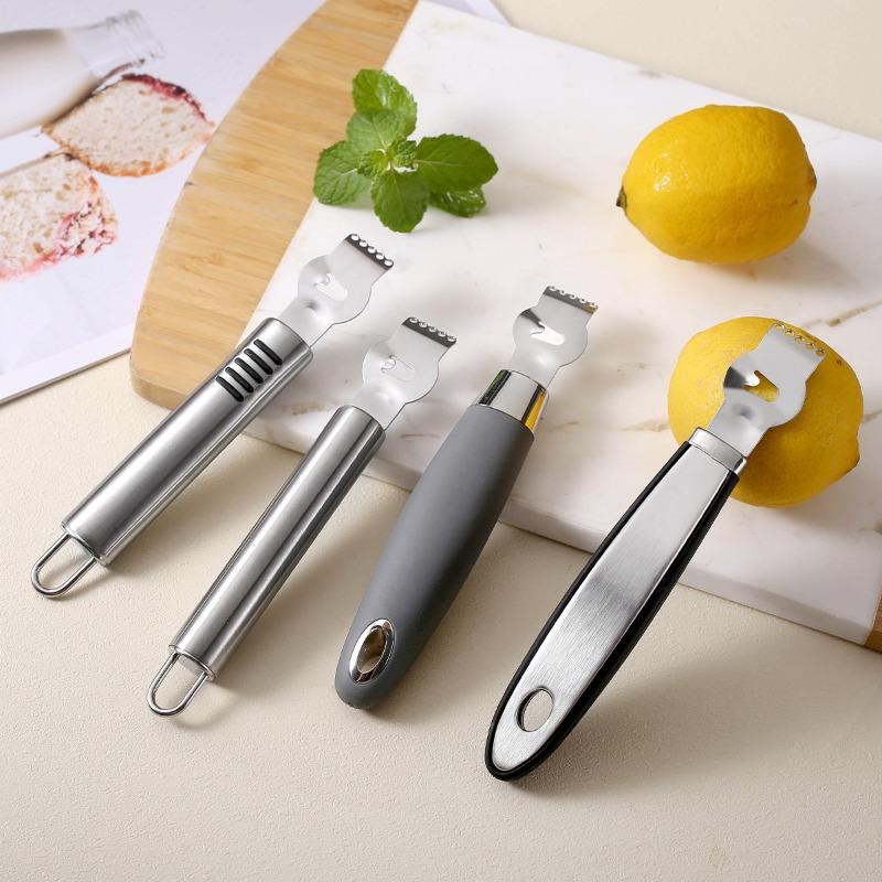 Lemon Citrus Zester Tool Cheese Grater Multipurpose Grooved Channel Knife scraper,Stainless Steel Blade