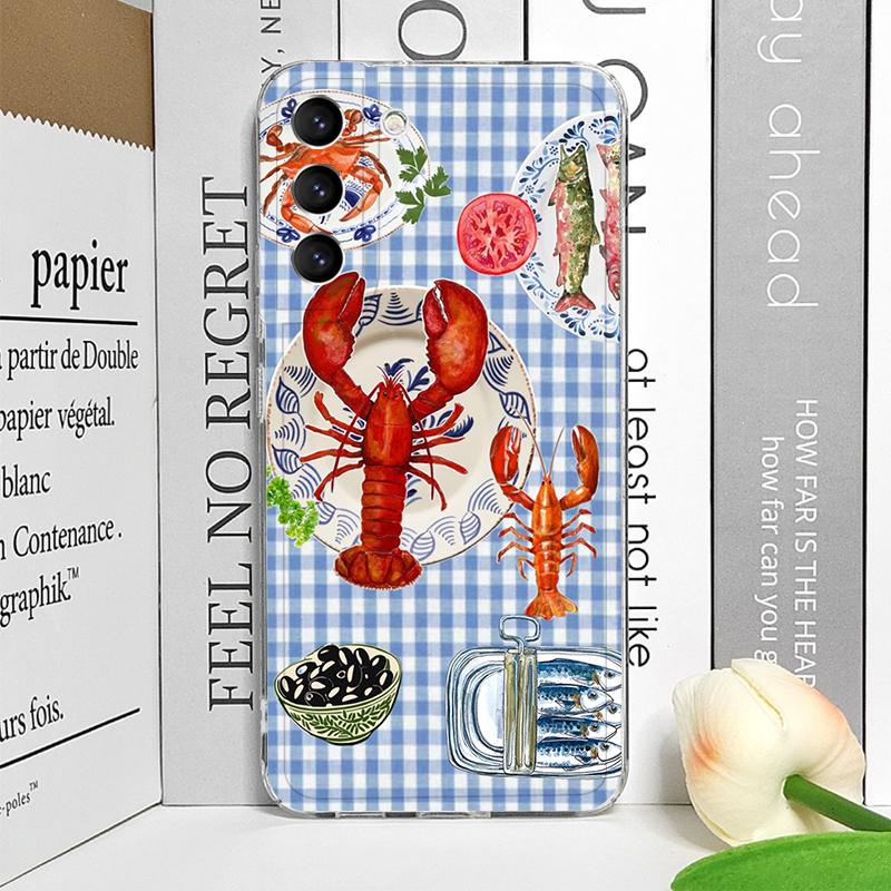 Simple Cute Striped Plaid Ocean Animal Printed Phone Case for Xiaomi Redmi Note 15 14 Pro Plus 13 12 11 PRO+ 14C 13C Soft Cover