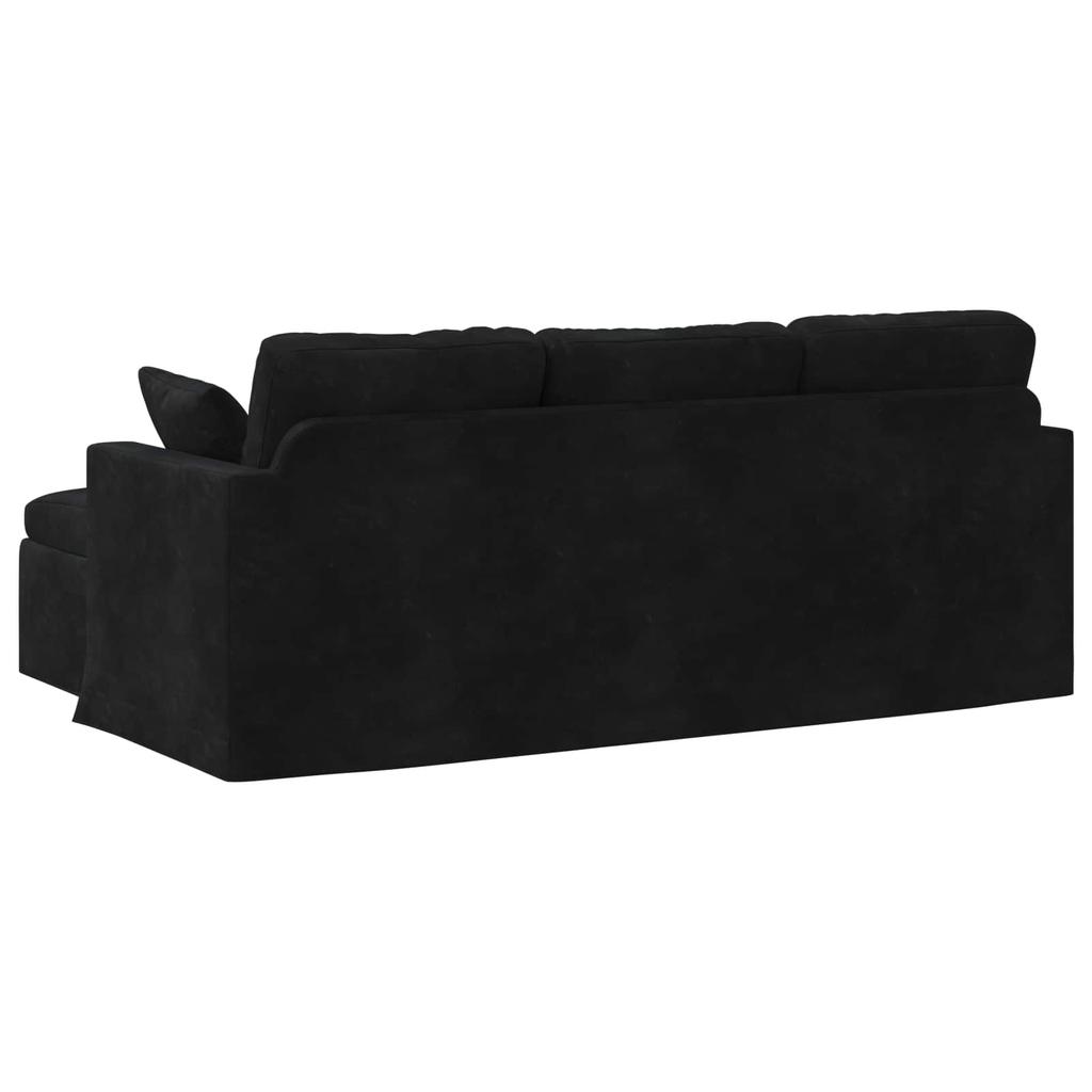 Black Sofa 198 x 134 x 80 cm Velvet