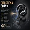 Open Ear Wireless Headphones Bluetooth 5.4, Comfortable Lightweight Earphones with LED Display, Touch Control & Type-C Charging
