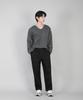Seinteukeulu Plain Tapered Cotton Pants Rtp-380 Black