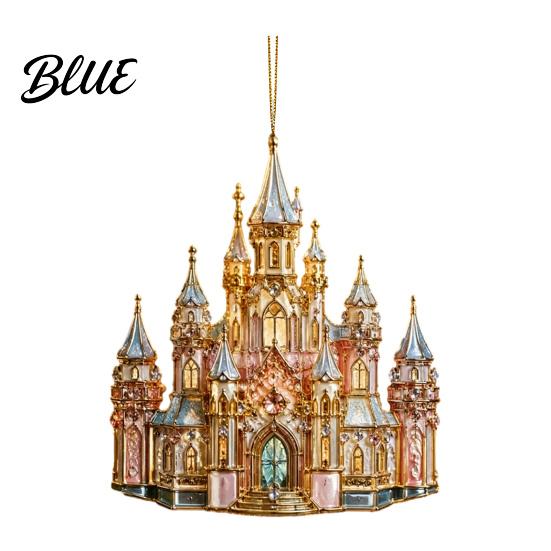 Celebration Tree Trim Christmas Magic Castle Hanging Ornament Acrylic Festive Holiday Decor Pendant for Durable Winter Ornament Home Party