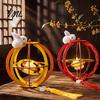 Rotating Ring Lantern DIY Kit for Mid-Autumn Festival, Hollow Wooden Chinese Style with Rabbit, Handmade LED Candle Toy Tassels
