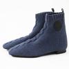 Pristine Short Boots Duo Exlibris Flat Knit Blue Women 36 Used