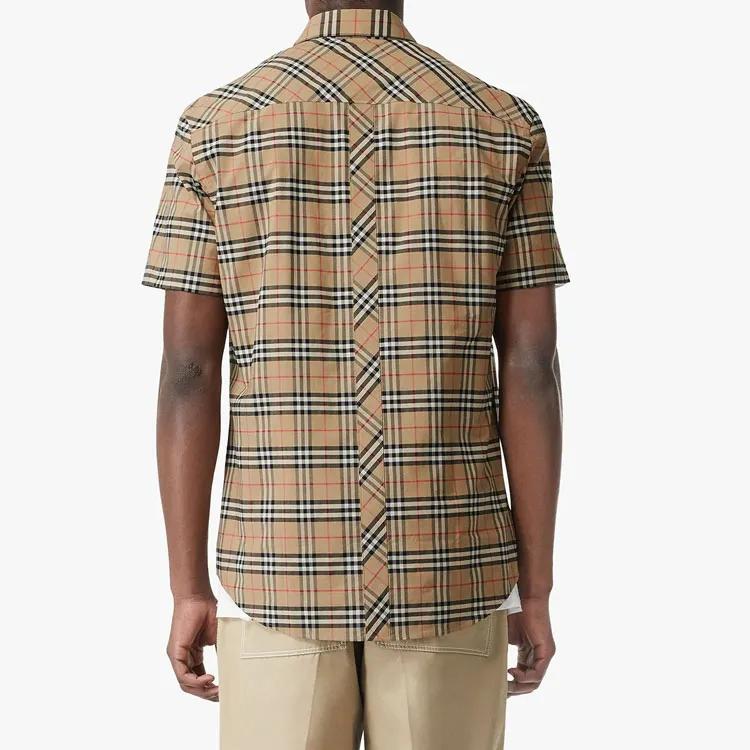 Burberry S / S Small Scale Check Stretch Cotton Shirt (Unisex) Shirts 8017297