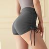 Women's Nude Feel Drawstring Yoga Shorts - Butt-Lifting, Seamless, Three-Point Fit for Running & Fitness