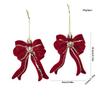 2PCS Red&white Christmas Hanging Decoration Plastic Santa Clause Christmas Tree Ornament Festival Party Supplies Xmas Baubles