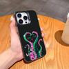 O-Octopus S-Sea Animals O-Ocean Phone Case For iPhone17,16,15,14,13,12,11,Pro,MAX Gray Matte Silicone Black Cover