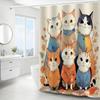 Charming Cats in Cozy Outfits Waterproof Mildew-Resistant Shower Curtain - Whimsical Design for a Playful Bathroom Décor